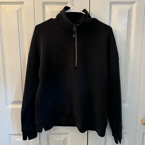 Quarter zip back pullover